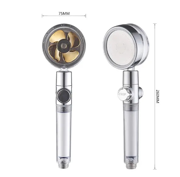 TURBO-SPLASH | Soffione doccia UNIVERSALE con turbina superstock24